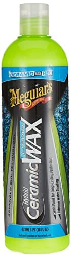 Meguiar's Hybrid Ceramic Liquid Car Wax, Advanced SiO2 Technology for Easy Ceramic Protection, Long-Lasting Water Beading & Paint Sealant, Simple Wipe-Off Application, 473ml