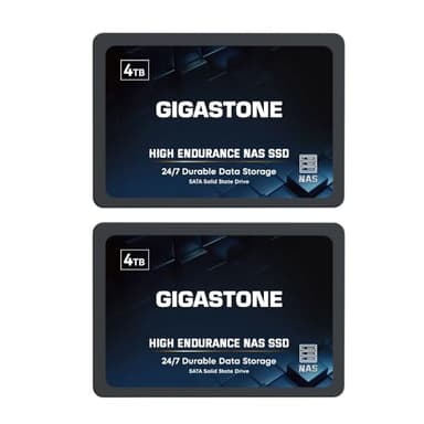Gigastone 4TB NAS SSD Drive (2-Pack) 24/7 Durable High Endurance RAID Data Storage Network Attached Storage 2.5" SATA Internal Solid State Hard Drives