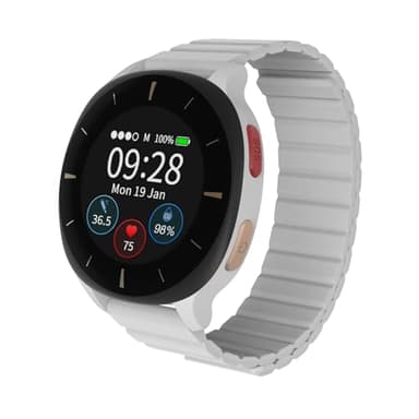 Remote 24/7 Health Monitoring Cellular Watch - Audar E2 - Heart Rate, Temperature, Blood Pressure & Oxygen, Fall Detection, GPS SOS Alarm, Multi-user Dashboard and WebApp, Ultra-low Power Consumption