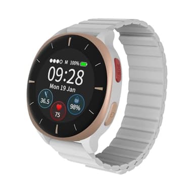 Remote 24/7 Health Monitoring Cellular Watch - Audar E2 - Heart Rate, Temperature, Blood Pressure & Oxygen, Fall Detection, GPS SOS Alarm, Multi-user Dashboard and WebApp, Ultra-low Power Consumption