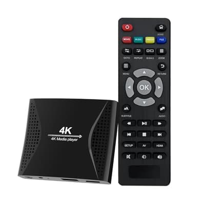ZUMKUNM 4K Ultra-HD and 1080P Digital Media Player for USB Drives and MicroSD Cards,Digital Signage,H.265/HEVC H.264/AVC MP4 MKV Videos MP3 Music JPG Photos,4K HDMI,Analog AV,Auto Play and Resume
