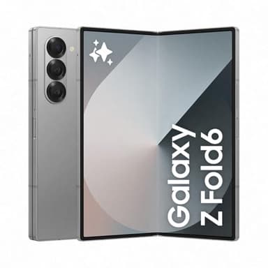 Samsung Galaxy Z Fold6 AI Smartphone, Unlocked Android Smartphone, 256GB Storage, 50 MP Camera, Big Screen, Long Battery Life, Silver Shadow, 3 Year Manufacturer Extended Warranty (UK Version)