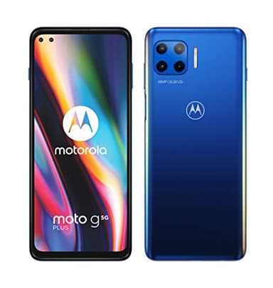 Motorola moto g 5G plus (5G, 6.7" FHD+, Qualcomm Snapdragon SD765, 48MP quad camera system, 5000 mAH battery, Dual SIM, 4/64GB, Android 10), Surfing Blue (Renewed)