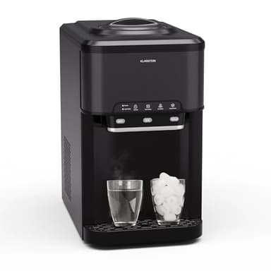 KLARSTEIN Small Ice Maker Machine, Counter Top Ice Machine For Home and Kitchen, 3L Capacity, Fast Operation, Makes 20kg of Ice, Large and Small Sized Bullets, Self-Cleaning Ice Cube Maker Machine
