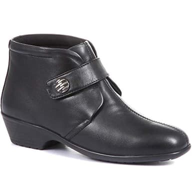 Pavers Leather Ankle Boots - Black Size 1