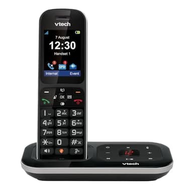 VTech PS1350 Cordless Phone with Answering Machine – Single Handset Telephone System