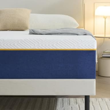 Yocreat 20CM Single Gel Memory Foam Mattress, Pressure Relieving, Medium Firm Feel with Cooling Cover, Breathable Mattress, Single Bed 90cm x 190cm