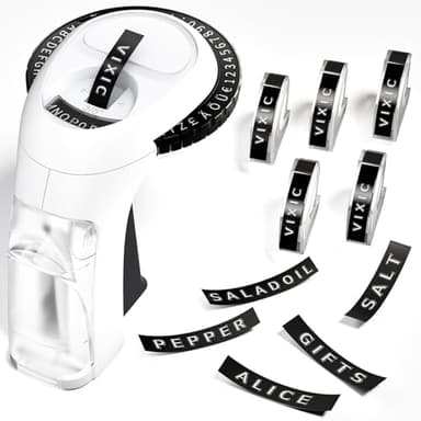 Vixic Embossing Label Maker, Vintage Embossed Label Maker, Retro Embosser Label Printer with 5 Tapes 3/8"(9mm), Inkless Embosser Label Printer for Home and Child DIY-Black