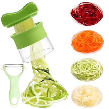 Spiralizer for Vegetables, Vegetable Spiralizer, Spiral Vegetable Courgette Spiralizer Cucumber Slicer, Spiralizer UK for Spiral Fries Sweet Potato Carrots Potatoes Zucchini Pasta Onions