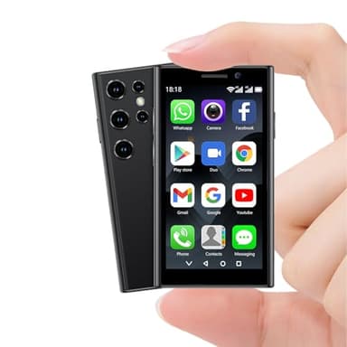 BLKE Mini Phone 4G Smartphone Unlocked 3.0" HD Screen 2G+16GB 2000mAh Lightweight Tiny Mini Mobile Phones Portable World's Smallest Phone 4G for Kids GPS Dual Sim (Black)
