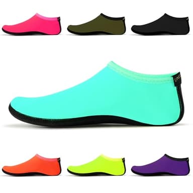 Water Socks - Unisex Indoor Sock Water Shoes Yoga Socks Barefoot Beach Surf Diving Home Slipper Pool for Kids Adults Azure Size XL EU 39-41 UK 7/8 Adults SWA15LBXL