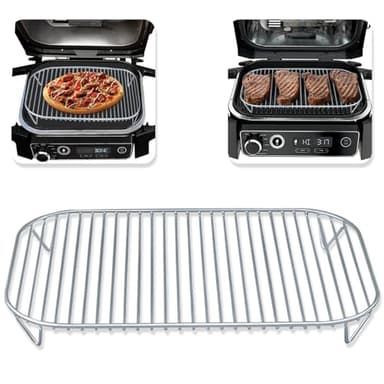 1Pcs Grill Rack for Ninja Woodfire,Stainless Steel Roast Racks Set,Barbecue Cooling Rack,Camping Picnic Grill Accessories,Grill Stand,Wire Rack,Oven Rack for Ninja Woodfire Outdoor Grill & Smoker BBQ