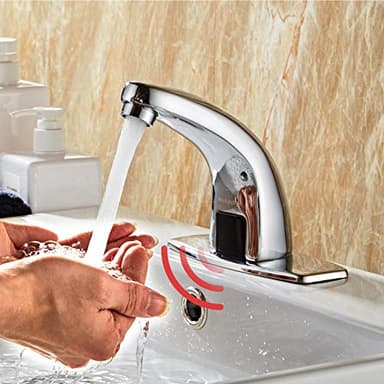 Modundry Sensor Tap, Automatic Infrared Sensor Tap Touchless Sink Faucet with Control Box for Bathroom, Home and Commercial