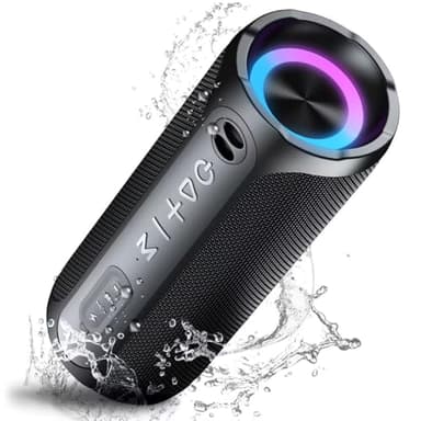 Portable Bluetooth Speaker, IPX7 Waterproof Wireless Speaker, 20W Powerful Speaker 24H Playtime, RGB Lights, TWS Wireless Pairing Speakers Wireless Bluetooth for Travel Outdoor Home Party