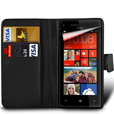 Compatible with Samsung Galaxy A20e (2019) Tesco Mobile - MobiBax Protective Magnetic PU Leather Wallet Flip Skin Case Book Premium Cover in BLACK