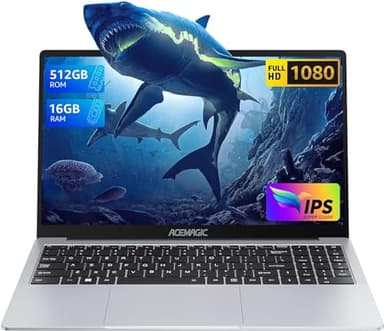 ACEMAGIC Newest 15.6" Laptop for Students and Business,Quad-Core N-97 Processor Up to 3.6GHz（Beat N5095） laptop computer,16GB DDR4 512GB SSD Notebook Computers with Metal Body Support WiFi, BT5.0