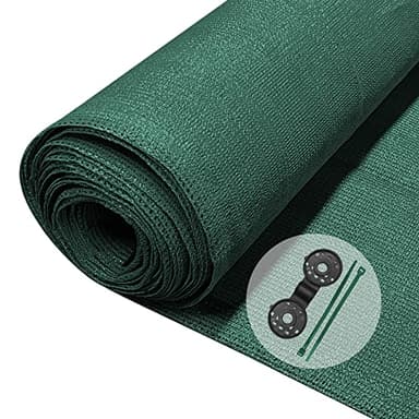 VOUNOT® Privacy Netting 1.8×10m Garden Screening 150 g/m² HDPE Shading Net, 85% Shading Rate UV-resistant, Tear-Resistant Windbreak Fencing with Holes and Cable Ties, Green