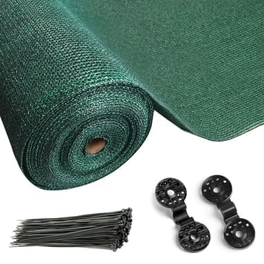 FB FunkyBuys Garden Screening 1x10m for Outdoor Protection - Privacy Screen & Summer-friendly Privacy Netting for Balcony & Patio - Tear Resistant Windbreak Fence Screening GREEN, 90gsm