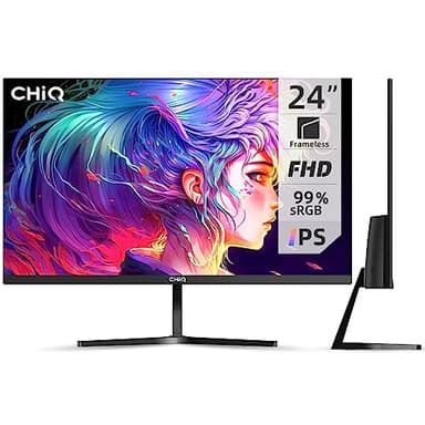 CHiQ 24F650, 24 Inch Monitor, FHD(1920x1080) PC Monitor, 100Hz, Ultra Slim, 99% sRGB, HDMI&DP, VGA, USB, 2024 New