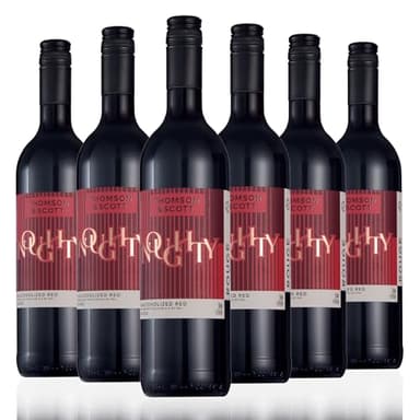 Thomson & Scott Noughty Rouge Alcohol Free Wine - Low Calorie and Gluten Free Alcohol Free Red Wine - Case of 6