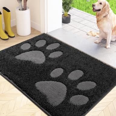 FCSDETAIL Dirt Trapper Indoor Door Mat 60 x 90 cm, Washable Entrance Rug, Absorbent Dog Doormat for Muddy Paws, Inside Mat for front door, Entryway, Pets
