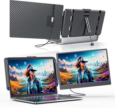 Laptomo 14'' Laptop Screen Extender, Dual Screen Laptop Monitor Extender,1080P FHD IPS Laptop Portable Monitor for Laptops 13-17.3'',Suit for Windows Mac Android Switch PS5 etc