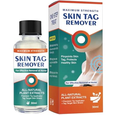 Skin-Tag-Remover-Kit, 30ml Mole & Wart-Remover Liquid, Fast-Acting Skin-Tag-Remover for Tag-Removal & Verruca-Treatment