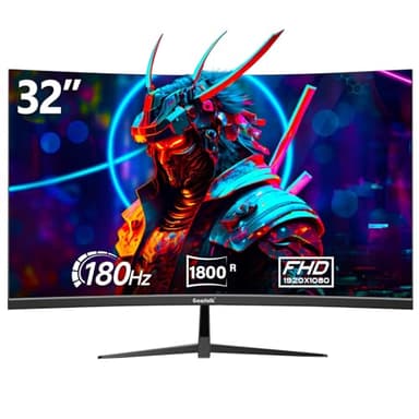 32 inch Gaming Monitor 1800R Curved Computer Monitors 165HZ/180HZ PC Monitors VA Screen with FreeSync Technology for Home, Office and Dormitory, Support HDMI & DP