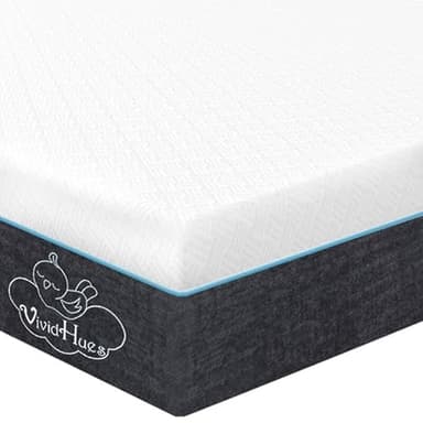 VividHues Double Mattress，20CM Memory Foam Mattress Breathable and Soft Comfortable for Pressure Relief and Back Pain Relief with Removable Carved Cover, in a Box(135x190x20cm)