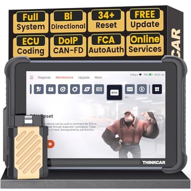 thinkcar Car Diagnostic Tool, TK689BT Bidirectional Diagnostic Tool, All System Automotive Diagnostics, OBD2 Car Scanner with Action Test, 34+ Reset, FCA Autoauth, CANFD&DoIP, Wireless Update