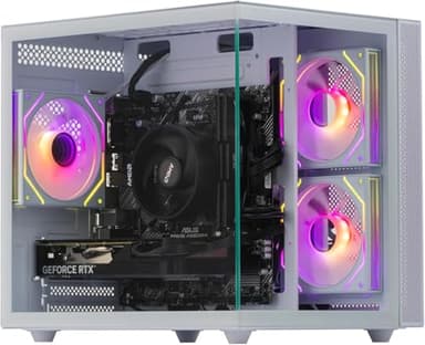 Veno Scorp Gaming PC AMD Ryzen 5 4500 Processor Nvidia RTX 3050 6GB Graphics Card -16GB 3200MHz Ram - 512GB NVMe SSD - 550W PSU - Windows 11 - WiFi - Mini Nemesis White