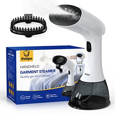 Rolipo Clothes Steamer, Garment Steamer for Wrinkle Removal, Upgraded 400ml Water Tank, 3rd Generation Panel, Handheld Steamer Clothing for Home, Office & Travel
