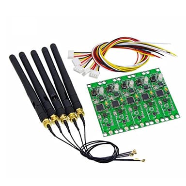 iFutniew 5Pcs 2.4Ghz Wireless DMX 512 Transmitter Receiver PCB 2 in 1 Module Wireless PCB Board with Antenna for DMX Stage Light