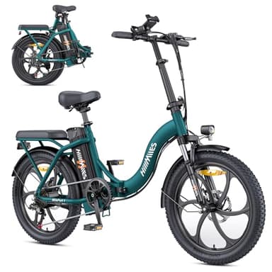 HillMiles MilePort 1 Electric Bike for Adults with 36V 13AH Removable Battery, 20"*3.0" Fat Tire Folding Electric Bicycle with Top Speed ​​25KM/H &100KM Long Range, 250W Motor City Commuter Ebike
