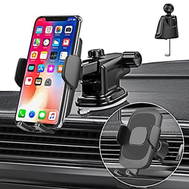 Car Phone Holder for Samsung Galaxy S23 S21 S22 S20 S24 Plus Ultra FE S10,A36 A26 5G A23 A33 A34 A15 A34 A14 5G A03 A03S A04S,Xiaomi 12 13,Redmi Note 11,3 in 1 Car Mount Air Vent/Dashboard/Windscreen