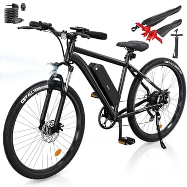 Finbike Electric Bike for Adults,26" Ebike 250W Motor Electric Bicycle with 36V 10.4Ah Removable Battery,100KM Range,7 Speed,Fast Charging, 5 Speed Modes,Dual Disk Brake Mountain Bike