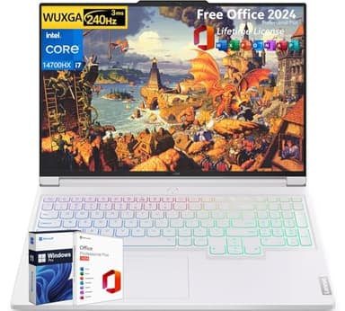 Lenovo Legion 7i Gaming Laptop RTX 4060, Intel i7-14700HX(Beats i9-13900HX, Up to 5.5 GHz), 16" IPS WQXGA 240Hz, 64 GB DDR5, 4 TB SSD, Wi-Fi 6E, AI Engine+, Windows 11 Pro, Microsoft Office 2024 Pro