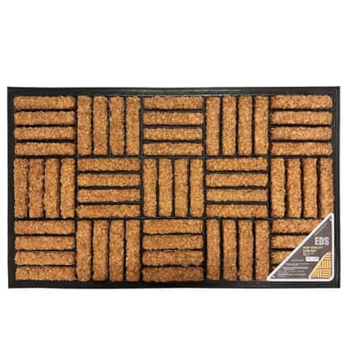 EDS Coco Coir Door Mat with Rubber Backing Floor Mat Outdoor Mat Heavy Duty Doormats Shoe Scrapper Removes Grass and Dirt, for Front Door, Patio and Entrance (45 X 75 CM) (PACK OF 1)