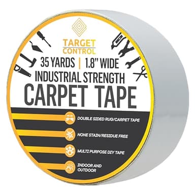 Target Control 105ft - Double Sided Carpet Tape, Rug Tape, Double Sided Tape For Vinyl Flooring, Carpet Binding Tape For Edging Rugs, Rug Gripper For Carpeted Floor, Rug To Carpet Gripper, Carpet Tape