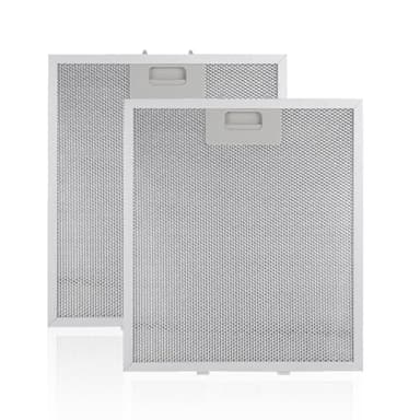 Cragmut 2 Pcs Cooker Hood Filter Replacement, Universal Extractor Fan Filters 5-Layer Aluminum Kitchen Cooker Hood Grease Filters, 320x260mm