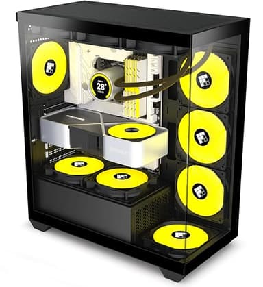 FOIFKIN PC Case - Pre-Installed 3 PWM ARGB Fan, ATX Mid-Tower Gaming PC Case,with Type-C, F3 Black