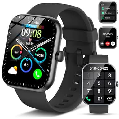 Smart Watch for Men Women (Answer/Make Call), 1.96"HD Screen Fitness Watch with Heart Rate/Sleep Monitor/SpO2/Pedometer, Activity Tracker 112 Sport Modes, IP68 Waterproof Smartwatch for IOS Android