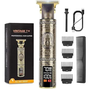 Upgraded Hair Clipper for Men, Hair Trimmer Shaver with LCD Display, Professional Beard Trimmer Barber Clippers Cordless Detailer Trimmer, Long-Lasting Battery Clippers for Haircuts, Gifts for Men