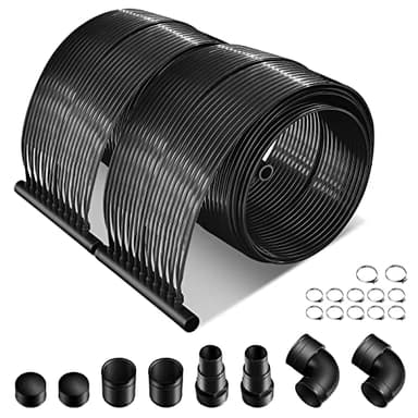 TANGZON 3/5/6x0.75m Solar Pool Heater, 2PCS Polyethylene Swimming Pool Heating Panels with Accessories, Inground/Above Ground Pool Warmer Equipment for 12900/21500/25800L Water Capacity (5x0.75m)