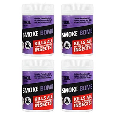 Insectokil Smoke Bombs (Pack of 4) Mini Smoke Bomb Foggers For Effective Control Of All Flying And Crawling Insects