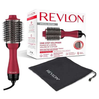 Revlon Salon One-Step Hair Dryer and Volumiser Titanium (One-Step, dry and style, 2-in-1 styling tool, titanium coating, unique oval design, for mid to long hair) RVDR5279UKE