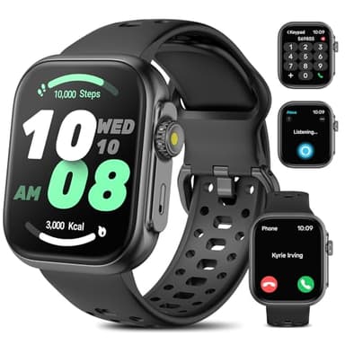 VPSTAY Smart Watch for Men Women Answer/Make Calls fitness watch Alexa & GPS Built-in 1.85” smartwatch with Heart Rate/SpO2/Sleep Monitor, 60+Sports, 3ATM Waterproof Fitness Tracker for Android iOS