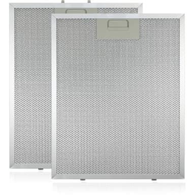 SPARES2GO Cooker Hood Metal Grease Filter (Silver, 320 x 260mm, Pack of 2)