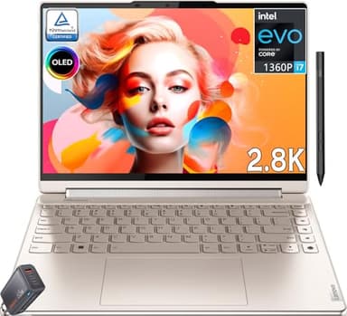 Lenovo - Yoga 9i 2-in-1 14" 2.8K OLED Touch Laptop with Pen - Intel Evo Core i7-1360P - Thunderbolt 4 - Wi-Fi 6E - MIL-STD-810H Win11 (16GB RAM | 1TB PCIe SSD)