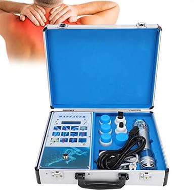 Shockwave Therapy Machine for ED Treatment - Professional Massager with CE Approval for Pain Relief, Includes 6 Massage Heads (UK Plug)